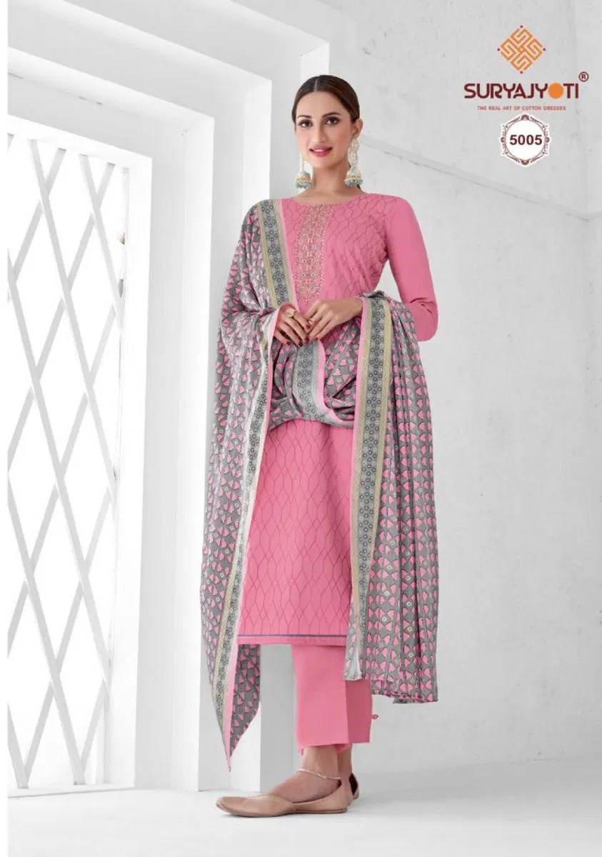 Nushrat Vol 5 By Suryajyoti Jam Stain Dress Material Catalog
